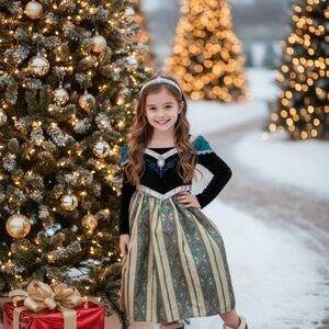 Disney Black and Green Formal Kids Dress